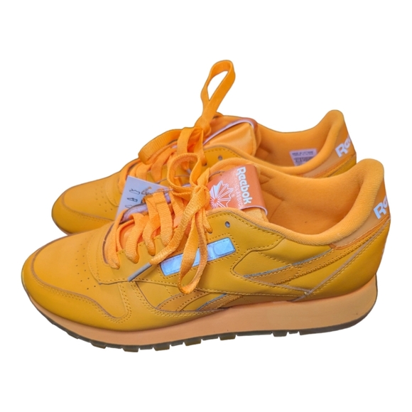 Reebok Classic Leather Sz 9 Sneakers Popsicle Edition Men's Spark Orange… - Picture 3 of 11